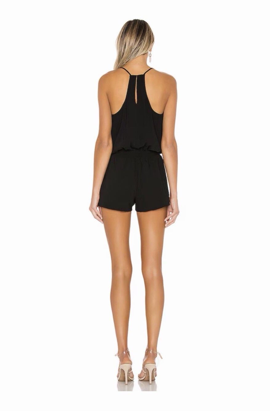 Amanda Uprichard Track Romper in Black Ivory Stripe Women’s Sz X Large XL - Picture 9 of 9